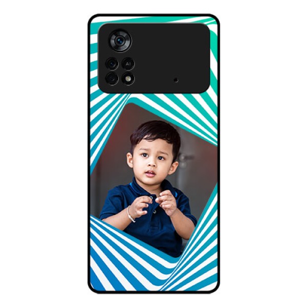 Poco X4 Pro 5G Personalized Glass Phone Case - Abstract Spiral Design