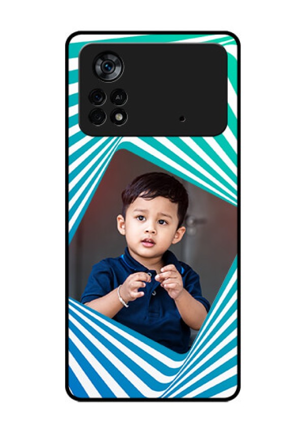 Poco X4 Pro 5G Personalized Glass Phone Case - Abstract Spiral Design