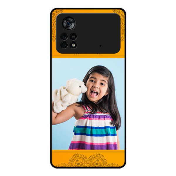 Poco X4 Pro 5G Personalized Glass Phone Case - Photo Wedding Design