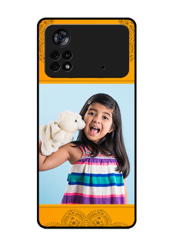 Poco X4 Pro 5G Personalized Glass Phone Case - Photo Wedding Design