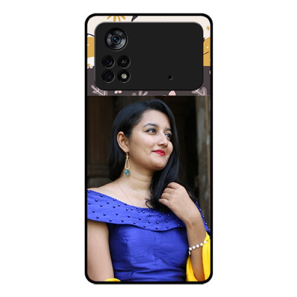 Poco X4 Pro 5G Custom Glass Phone Case - Stylish Floral Design