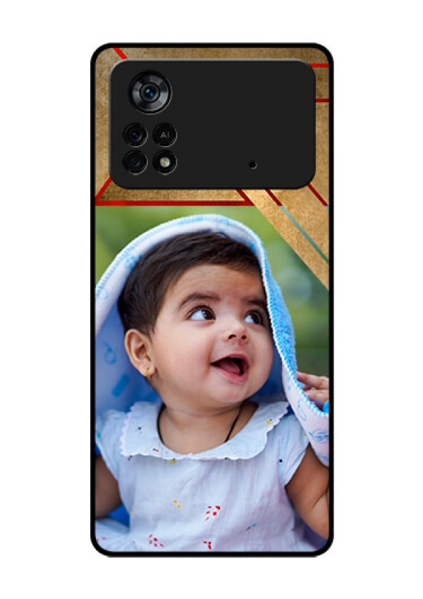 Poco X4 Pro 5G Personalized Glass Phone Case - Gradient Abstract Texture Design