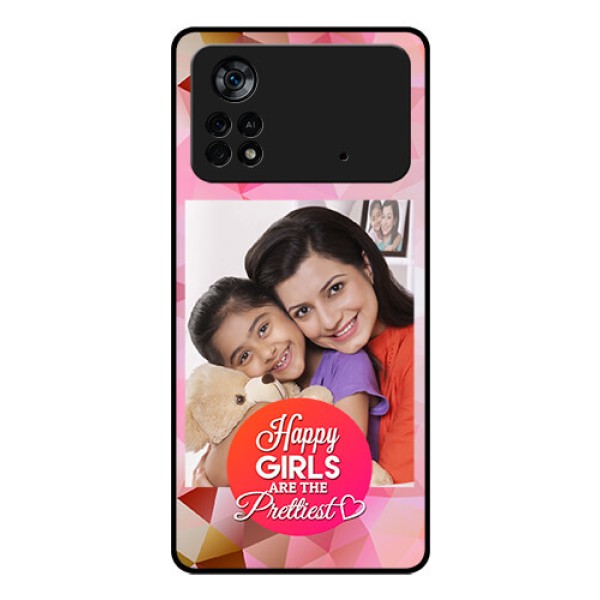 Poco X4 Pro 5G Photo Printing on Glass Case - Abstract Triangle Design