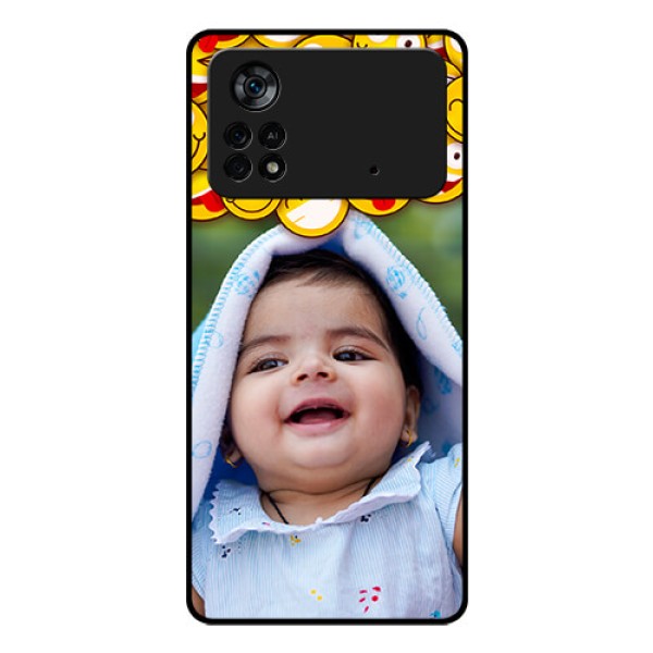 Poco X4 Pro 5G Custom Glass Mobile Case - with Smiley Emoji Design