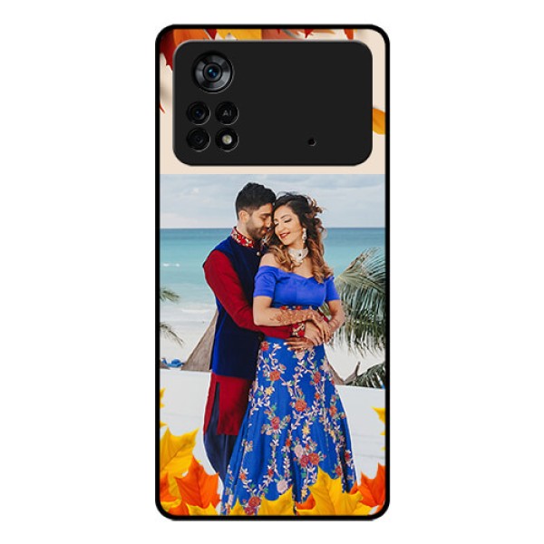 Poco X4 Pro 5G Photo Printing on Glass Case - Autumn Maple Leaves Design Poco X4 Pro 5G Photo Printing on Glass Case - Autumn Maple Leaves Design