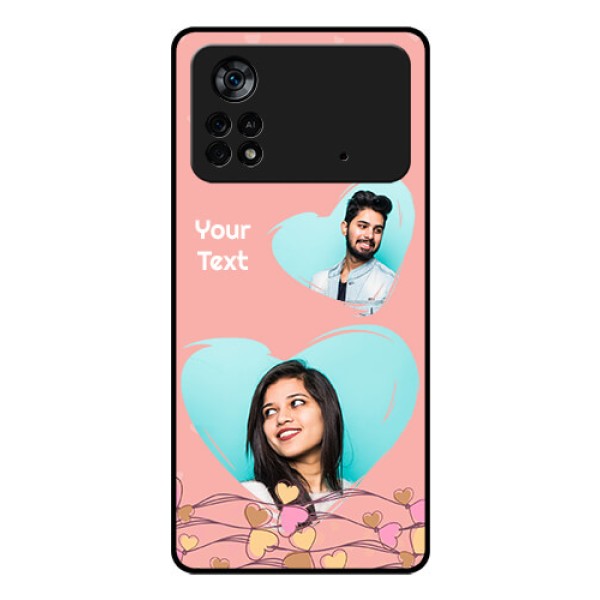 Poco X4 Pro 5G Custom Glass Mobile Case - Love Doodle Design