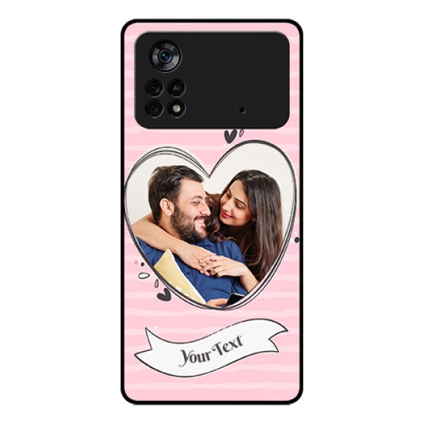 Poco X4 Pro 5G Custom Glass Phone Case - Vintage Heart Design
