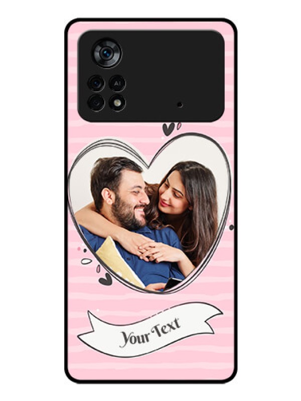 Custom Poco X4 Pro 5G Custom Glass Phone Case - Vintage Heart Design