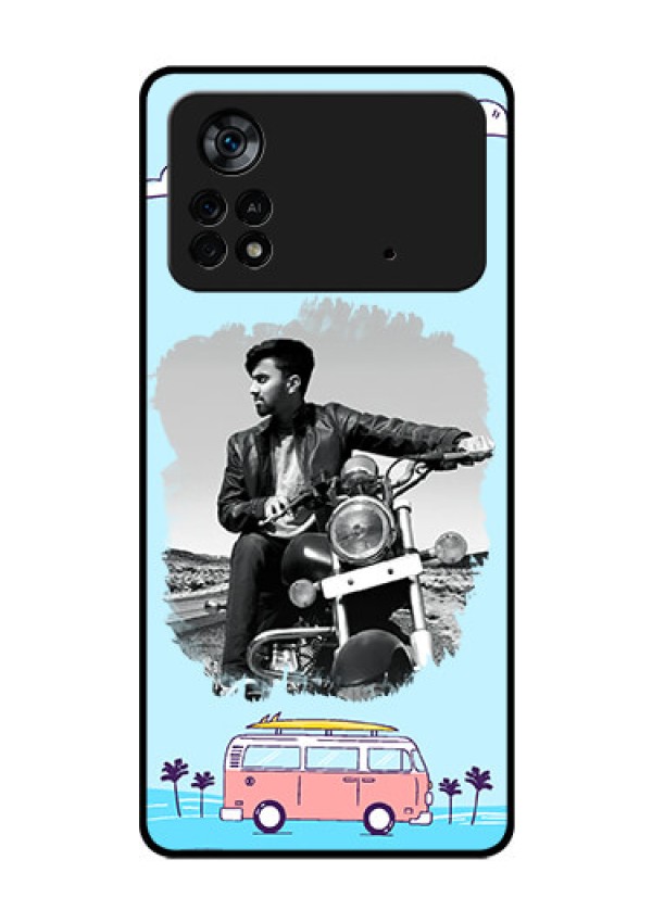 Poco X4 Pro 5G Photo Printing on Glass Case - Travel & Adventure Design