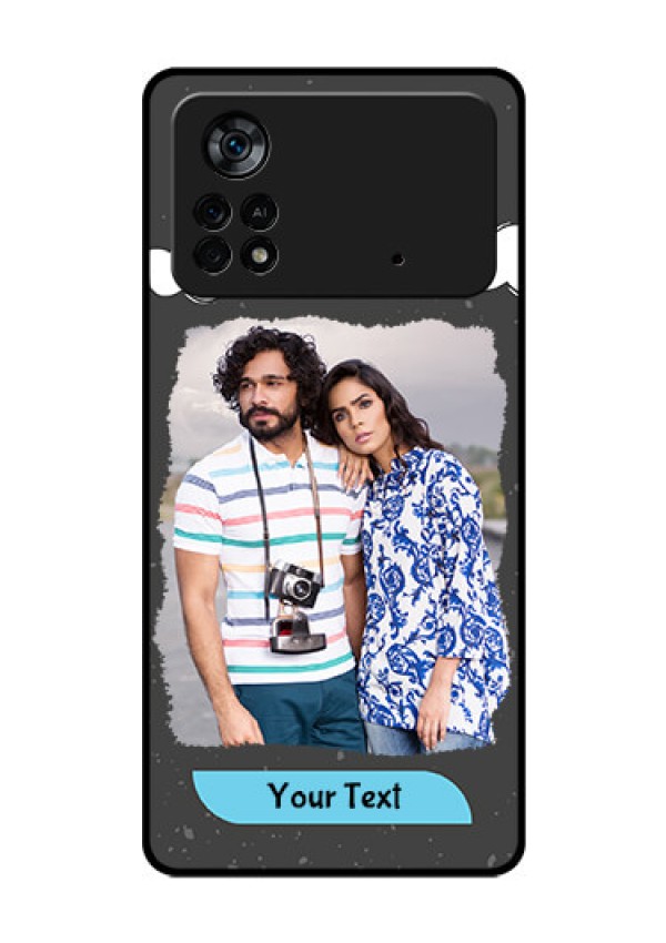 Poco X4 Pro 5G Custom Glass Phone Case - Splashes with love doodles Design