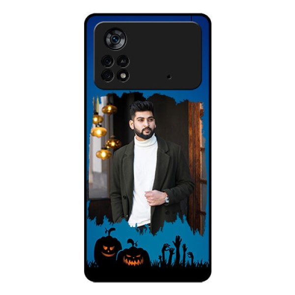 Poco X4 Pro 5G Photo Printing on Glass Case - with pro Halloween design Poco X4 Pro 5G Photo Printing on Glass Case - with pro Halloween design
