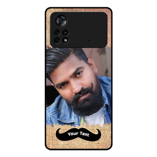Poco X4 Pro 5G Personalized Glass Phone Case - with Texture Design