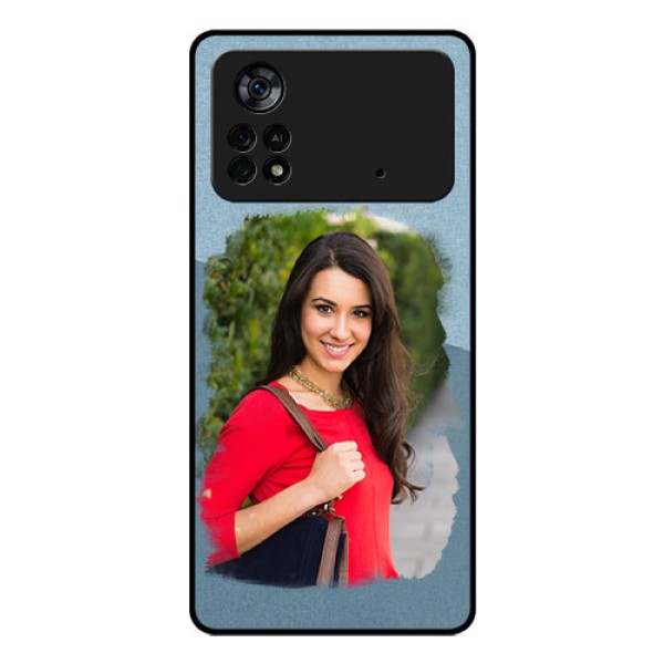 Poco X4 Pro 5G Custom Glass Mobile Case - Grunge Line Art Design