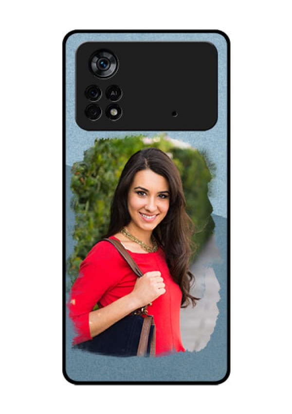 Poco X4 Pro 5G Custom Glass Mobile Case - Grunge Line Art Design