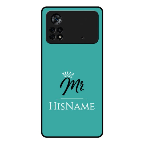 Poco X4 Pro 5G Custom Glass Phone Case Mr with Name