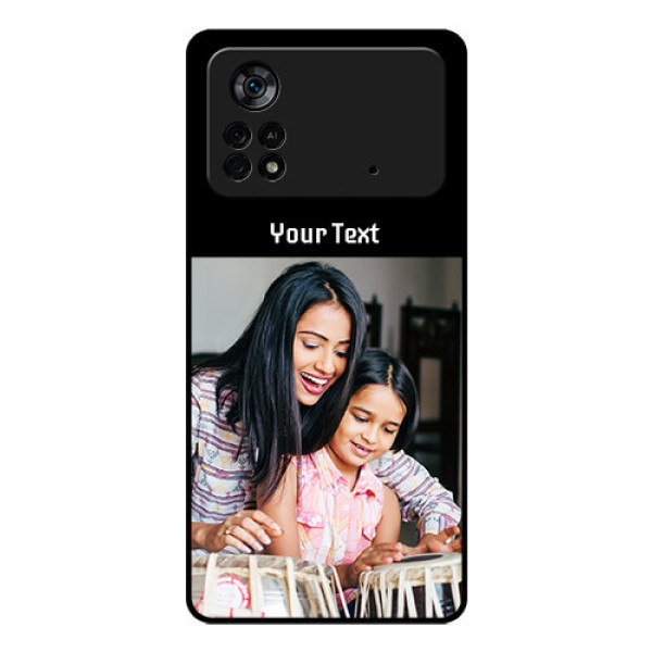 Poco X4 Pro 5G Photo with Name on Glass Phone Case