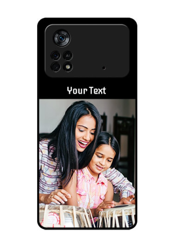 Poco X4 Pro 5G Photo with Name on Glass Phone Case