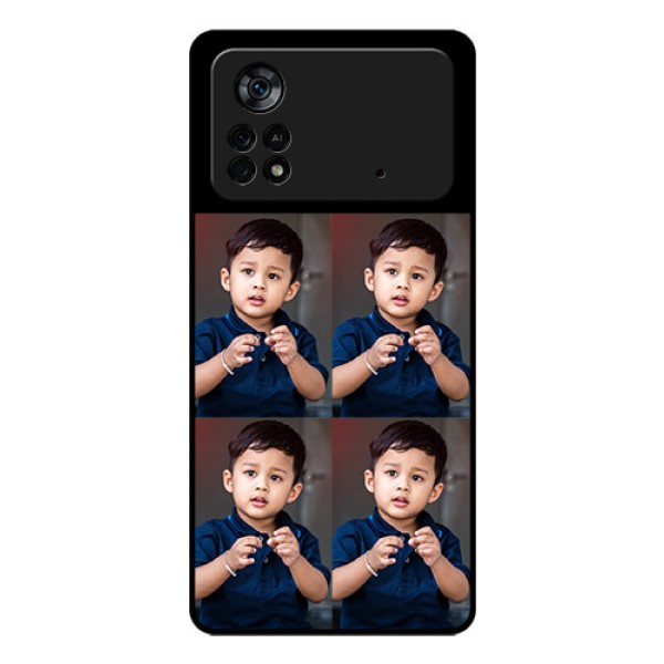 Poco X4 Pro 5G 4 Image Holder on Glass Mobile Cover