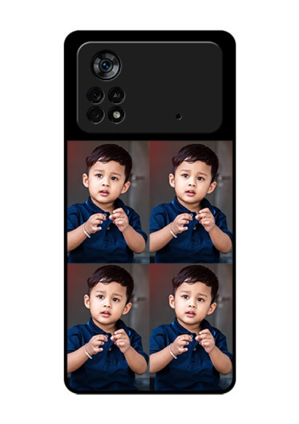 Poco X4 Pro 5G 4 Image Holder on Glass Mobile Cover