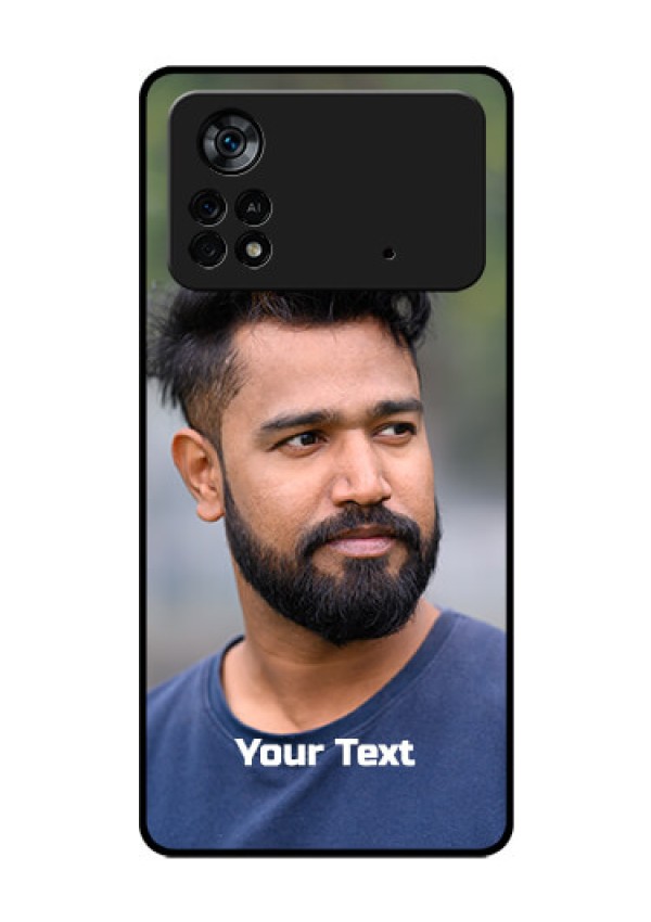 Poco X4 Pro 5G Glass Mobile Cover: Photo with Text