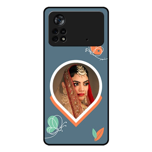 Poco X4 Pro 5G Custom Glass Mobile Case - Droplet Butterflies Design