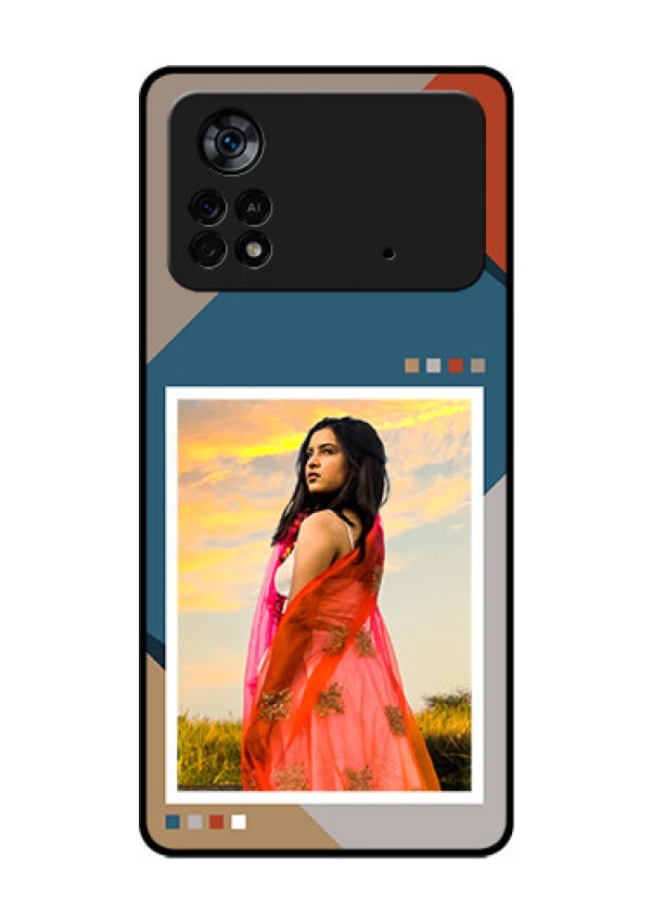 Poco X4 Pro 5G Personalized Glass Phone Case - Retro color pallet Design