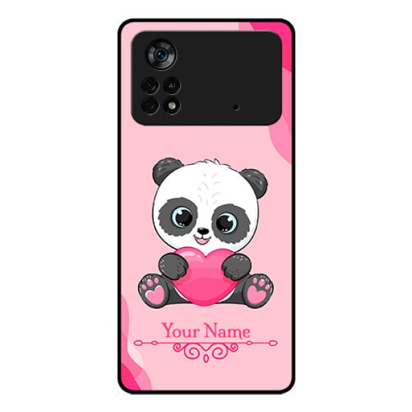 Poco X4 Pro 5G Custom Glass Mobile Case - Cute Panda Design
