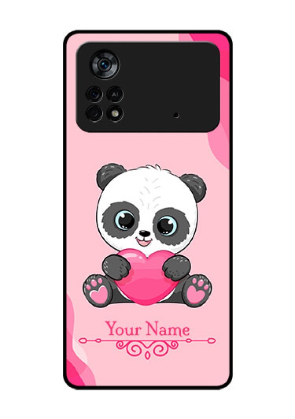 Poco X4 Pro 5G Custom Glass Mobile Case - Cute Panda Design