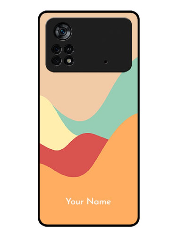 Custom Poco X4 Pro 5G Personalized Glass Phone Case - Ocean Waves Multi-colour Design
