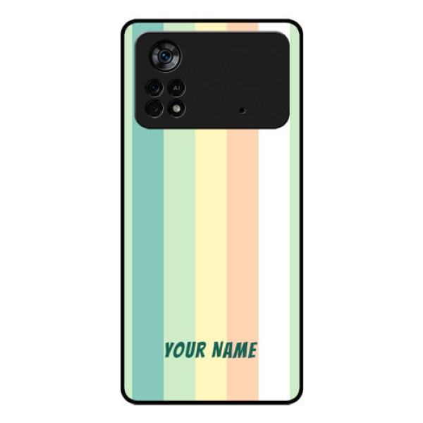 Poco X4 Pro 5G Photo Printing on Glass Case - Multi-colour Stripes Design Poco X4 Pro 5G Photo Printing on Glass Case - Multi-colour Stripes Design
