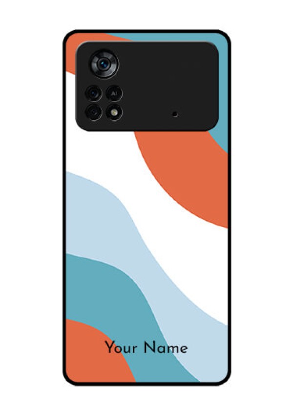 Poco X4 Pro 5G Custom Glass Mobile Case - coloured Waves Design