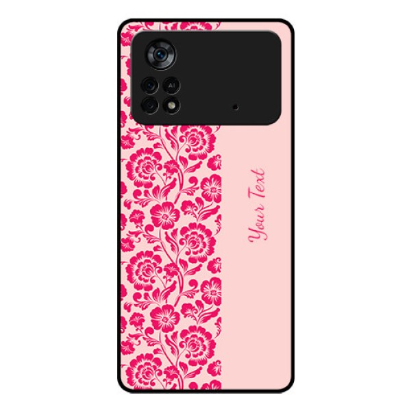 Poco X4 Pro 5G Custom Glass Phone Case - Attractive Floral Pattern Design