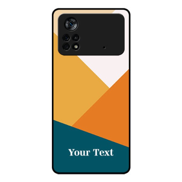Poco X4 Pro 5G Personalized Glass Phone Case - Stacked Multi-colour Design