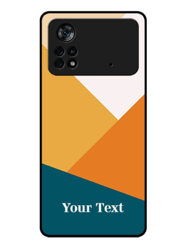 Custom Poco X4 Pro 5G Personalized Glass Phone Case - Stacked Multi-colour Design