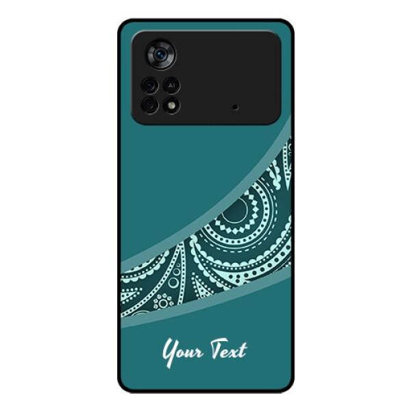 Poco X4 Pro 5G Photo Printing on Glass Case - semi visible floral Design Poco X4 Pro 5G Photo Printing on Glass Case - semi visible floral Design