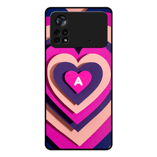 Poco X4 Pro 5G Custom Glass Mobile Case - Cute Heart Pattern Design Poco X4 Pro 5G Custom Glass Mobile Case - Cute Heart Pattern Design