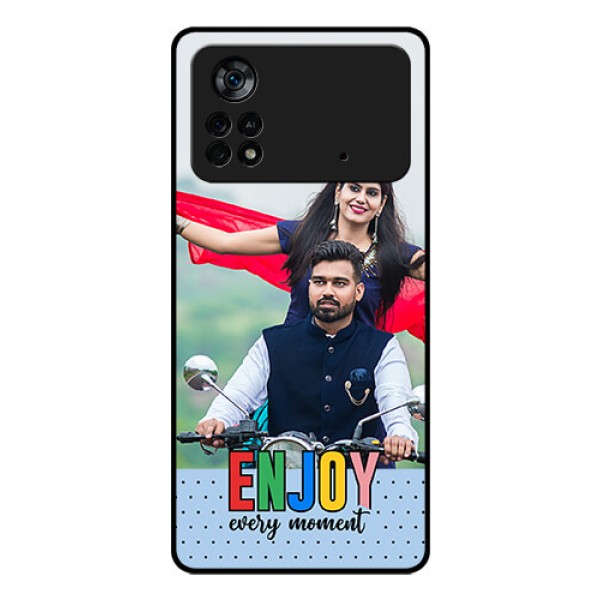 Poco X4 Pro 5G Photo Printing on Glass Case - Enjoy Every Moment Design Poco X4 Pro 5G Photo Printing on Glass Case - Enjoy Every Moment Design