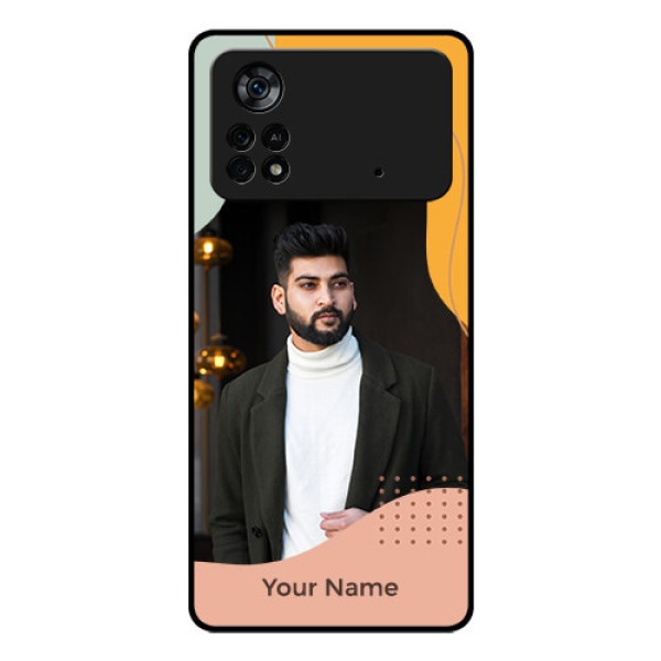 Poco X4 Pro 5G Personalized Glass Phone Case - Tri-coloured overlay design Poco X4 Pro 5G Personalized Glass Phone Case - Tri-coloured overlay design