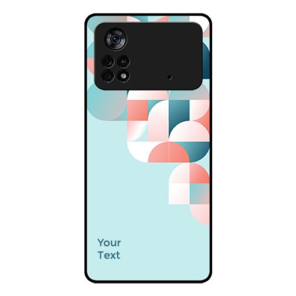 Poco X4 Pro 5G Custom Glass Phone Case - Stylish Semi-circle Pattern Design
