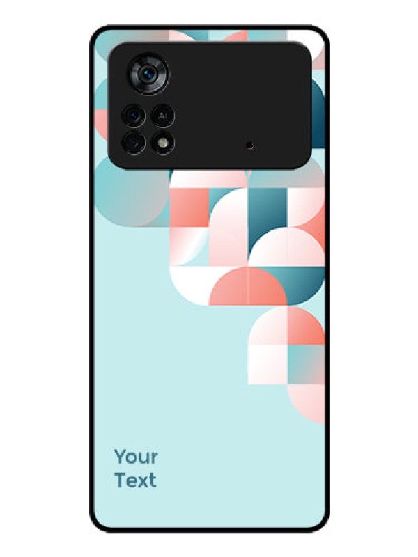 Custom Poco X4 Pro 5G Custom Glass Phone Case - Stylish Semi-circle Pattern Design