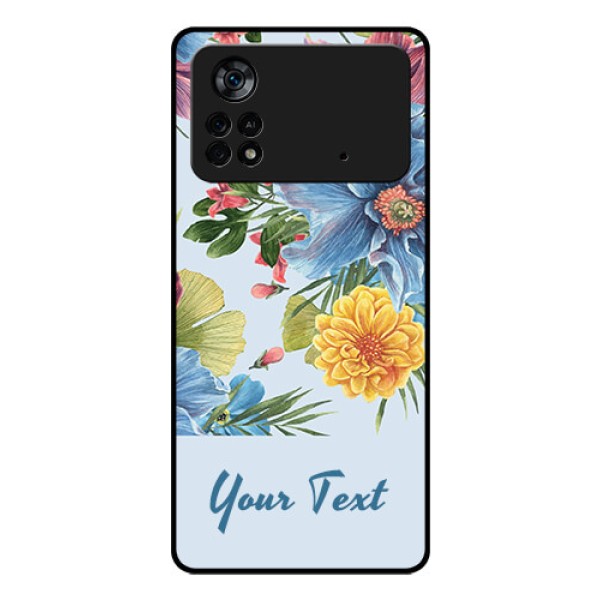 Poco X4 Pro 5G Custom Glass Mobile Case - Stunning Watercolored Flowers Painting Design Poco X4 Pro 5G Custom Glass Mobile Case - Stunning Watercolored Flowers Painting Design