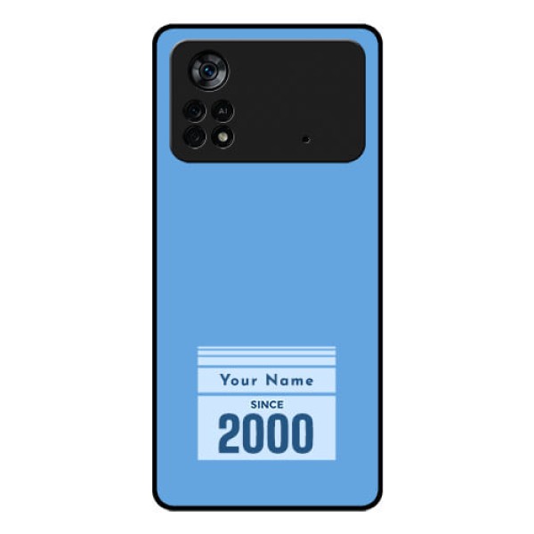 Poco X4 Pro 5G Custom Glass Mobile Case - Custom Year of birth Design Poco X4 Pro 5G Custom Glass Mobile Case - Custom Year of birth Design