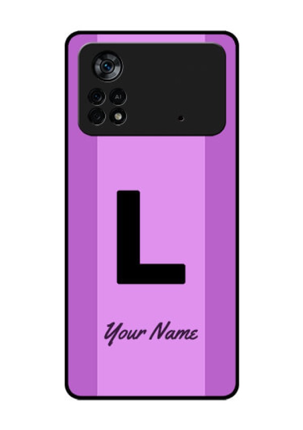 Poco X4 Pro 5G Custom Glass Phone Case - Tricolor custom text Design