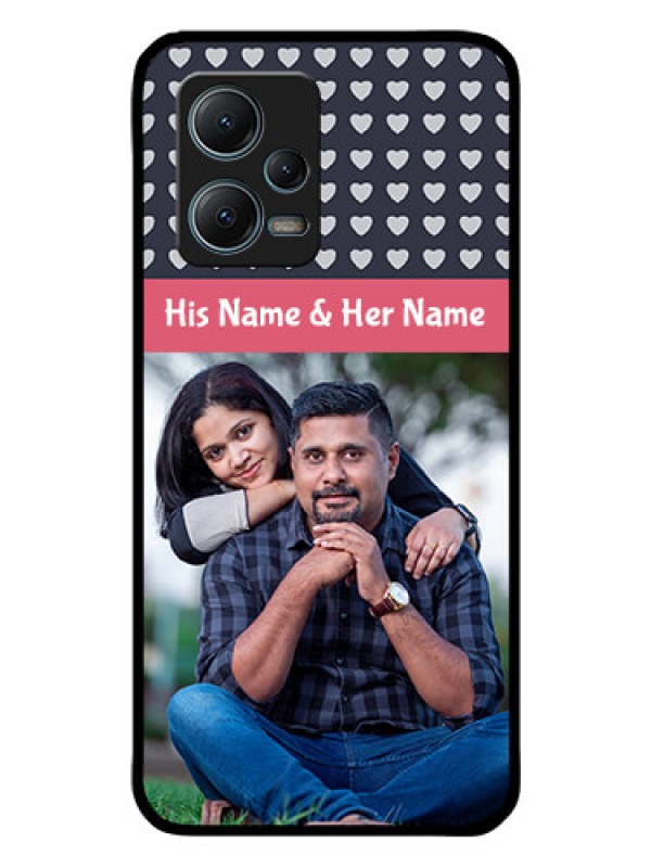 Custom Poco X5 5G Custom Glass Mobile Case - Love Symbols Design