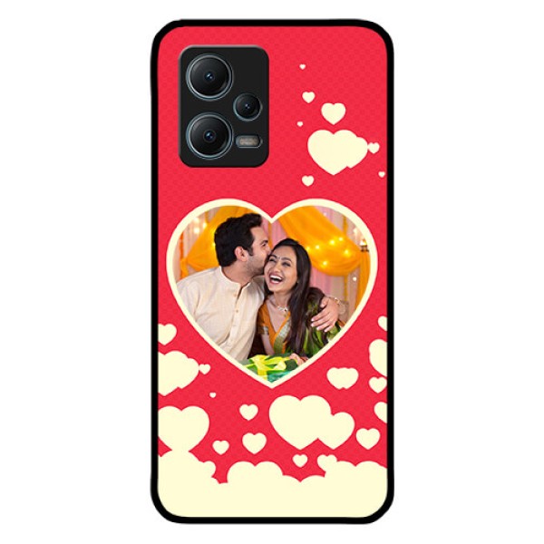 Poco X5 5G Custom Glass Mobile Case - Love Symbols Phone Cover Design