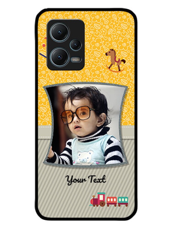 Custom Poco X5 5G Personalized Glass Phone Case - Baby Picture Upload Design