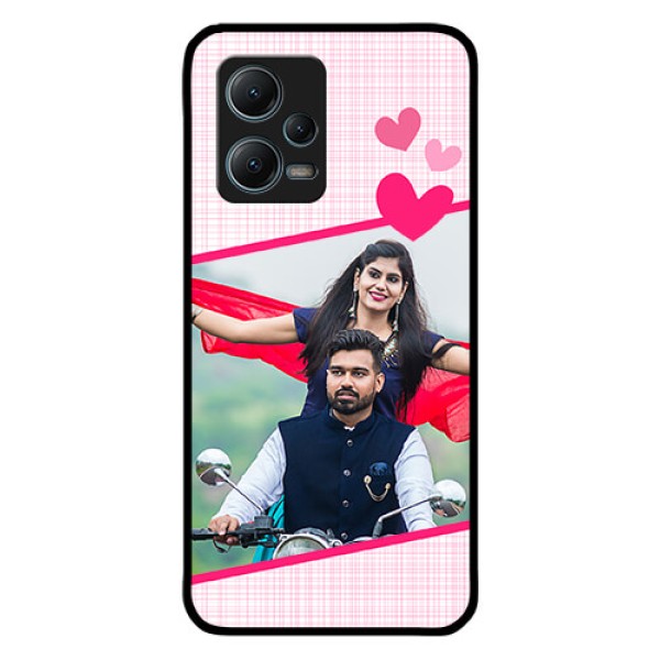 Poco X5 5G Custom Glass Phone Case - Love Shape Heart Design