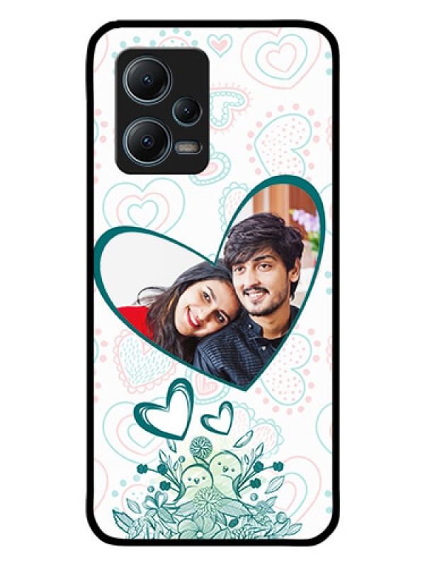 Custom Poco X5 5G Photo Printing on Glass Case - Premium Couple Design