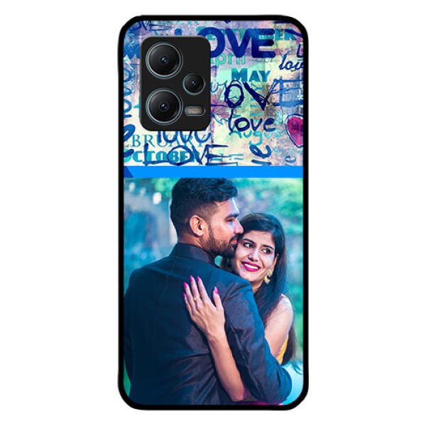 Poco X5 5G Custom Glass Mobile Case - Colorful Love Design