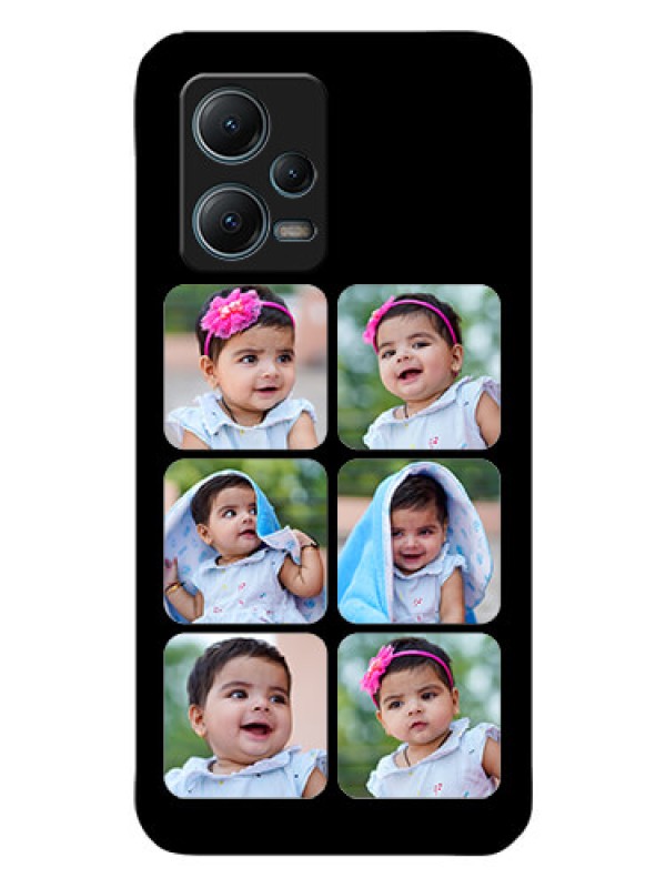 Custom Poco X5 5G Photo Printing on Glass Case - Multiple Pictures Design